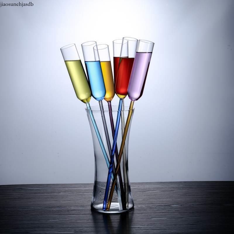 Ly Rượu Vang KTV Cocktail bar nhà hàng bãi biển sáng tạo màu thủy tinh dài chân với Bộ cơ bản Ly sâm
