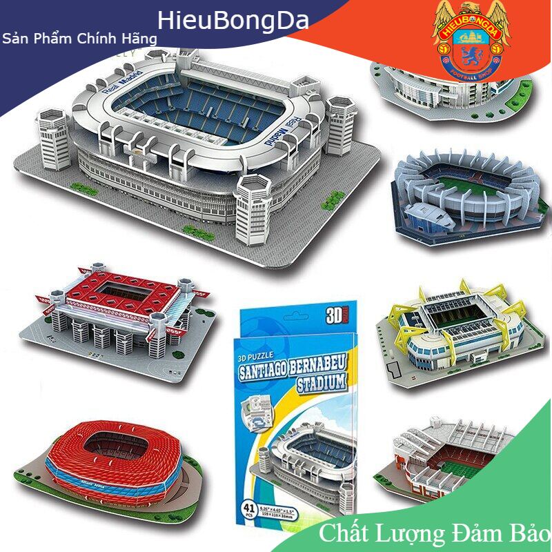 Mô hình sân vận động bóng đá SVĐ Old Trafford,Nou Camp,Dortmund,Bayer,MU,Barca,Real ,Arsenal,Chelsea,Liverpool,Milan