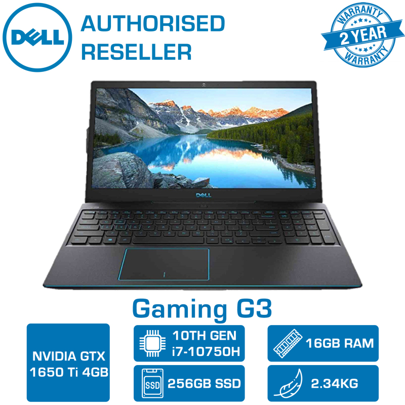 【DELIVERY IN 24 HOURS】 Dell Gaming G3 3500-107114GL Gaming Laptop | 15.6 FHD 120hz | Intel 10th Gen i7 | 16GB RAM | 256 SSD + 1TB HDD | GTX1650TI 4GB Graphics | 3500-107114GL