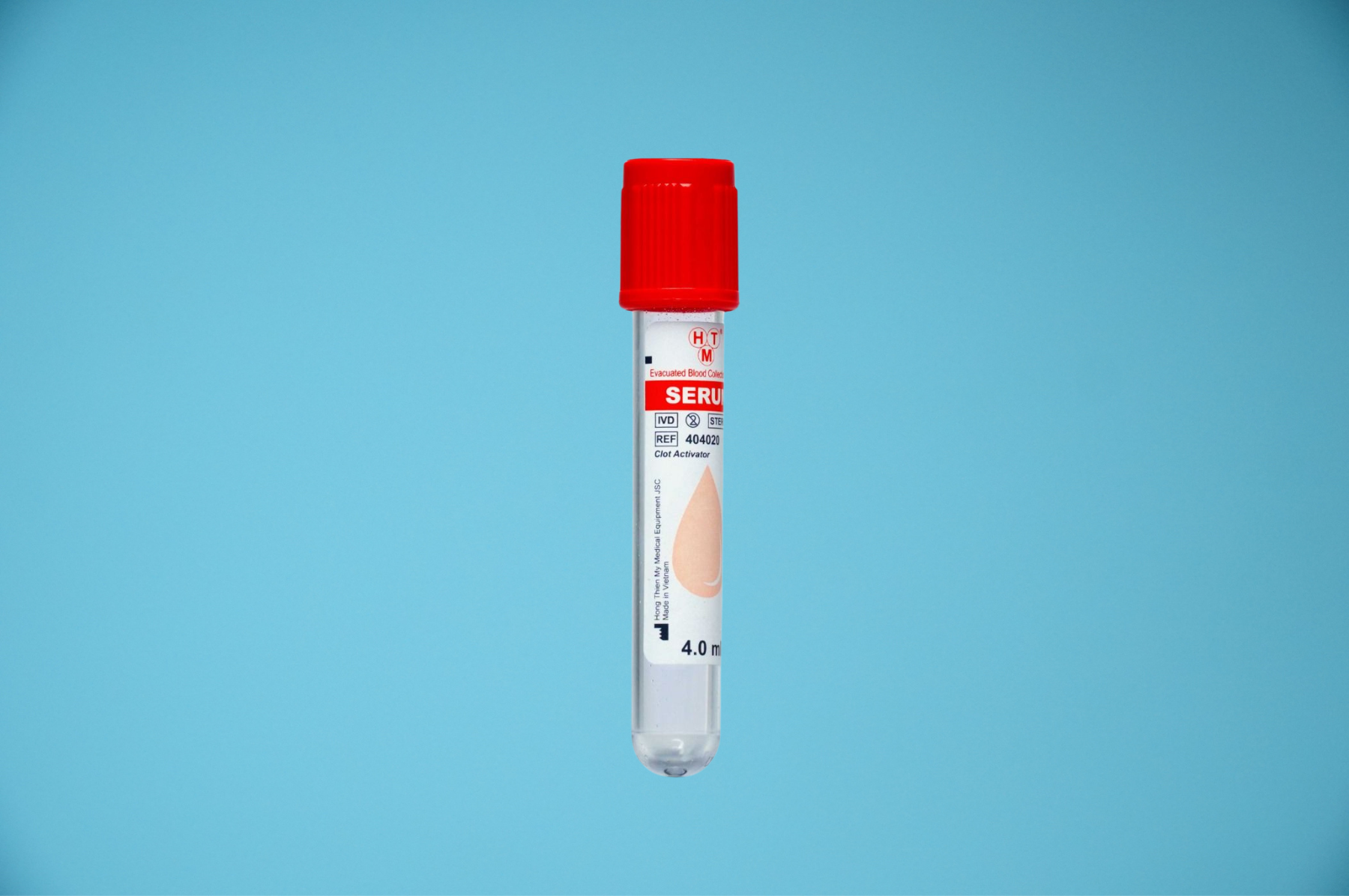 Ống nghiệm SERUM CHÂN KHÔNG HTM 4ml nắp đỏ, tách huyết thanh sinh hóa