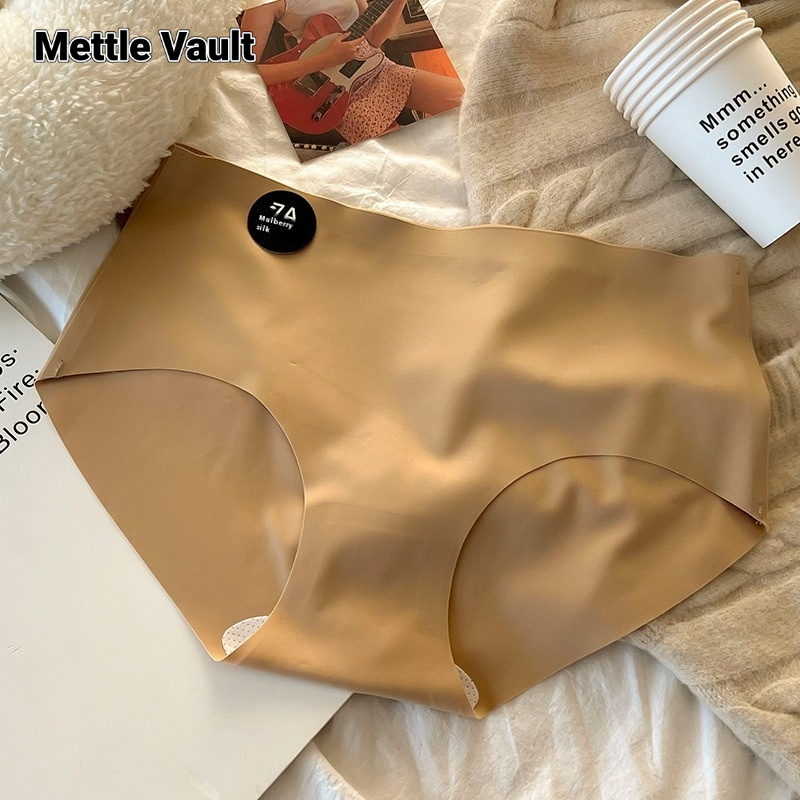 Dũng khí Vault đồ lót của phụ nữ-vải lụa lạnh một mảnh đồ lót của phụ nữ 7A lụa dâu tằm kháng khuẩn đáy quần đơn giản morandi màu màu trơn giữa eo dán da tóm tắt