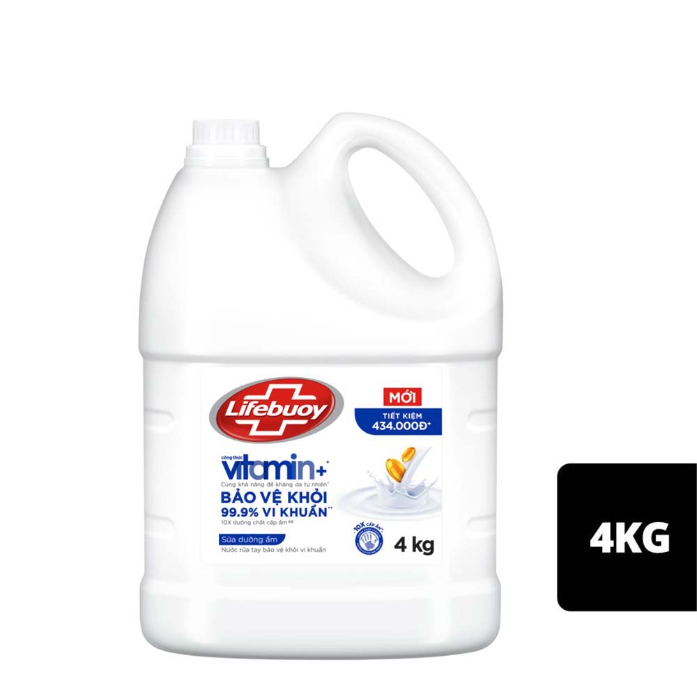 Nước Rửa Tay LIFEBOUY sữa dưỡng ẩm can 4kg