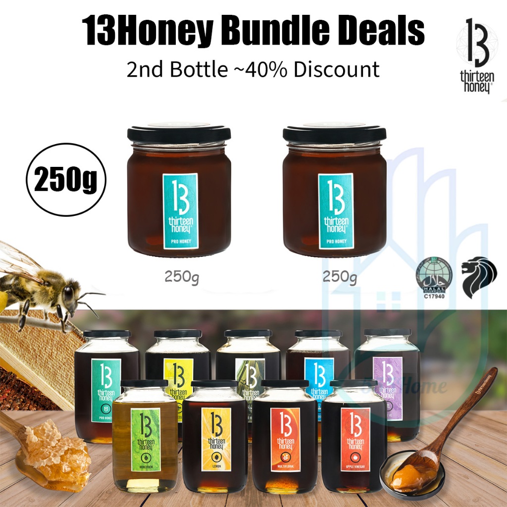 13 Honey Pro & Wild Honey Bundle - Natural, Organic, Halal