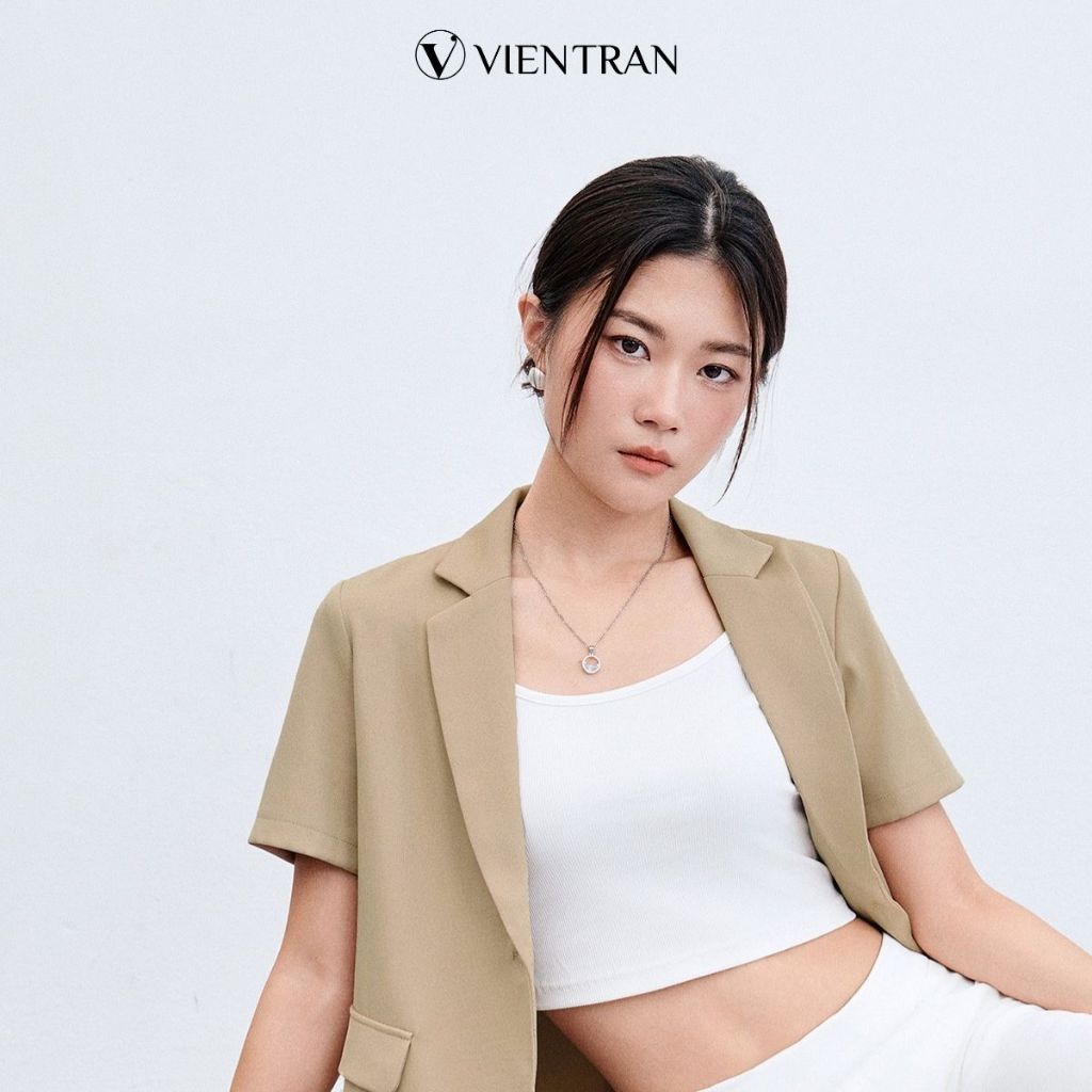 Áo hai dây nữ croptop - Áo 2 dây dáng ngắn VIENNE TRAN V61R22H008