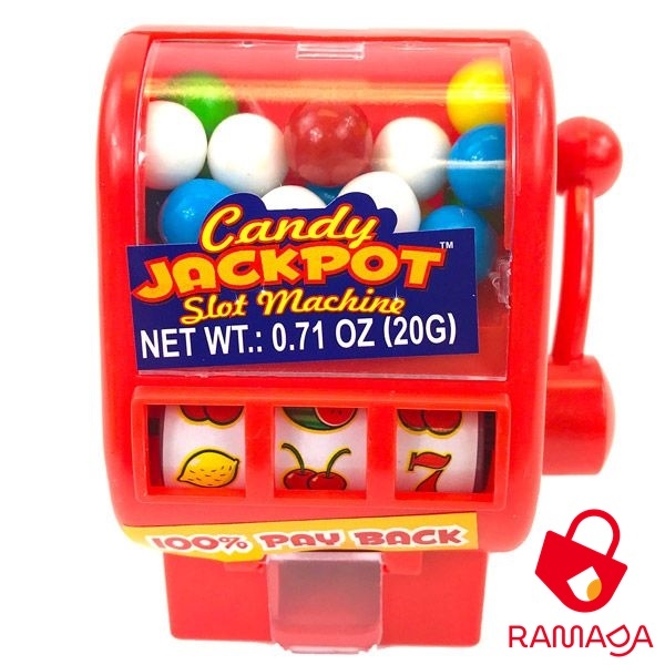 Kẹo đồ chơi hình máy kéo số Kidsmania Jackpot Slot Machine màu giao ngẫu