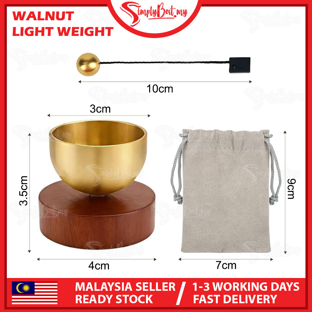 SIMPLYBEST Mini Meditation Singing Bowl Brass Portable Singing Bowl with Drawstring Bag for Yoga Meditation Relaxation & Stress.