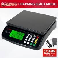SOPPY Digital Kitchen Weighing Scale for Food/Cooking/Baking/Business 30kg MAX Weight Food Grade Material with LED Light & Price Calculation Function Charging Use or Battery Use