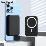 LAZ nigori Bộ sạc không dây nam châm sạc dự phòng sạc nhanh Pin sạc dự phòng di động