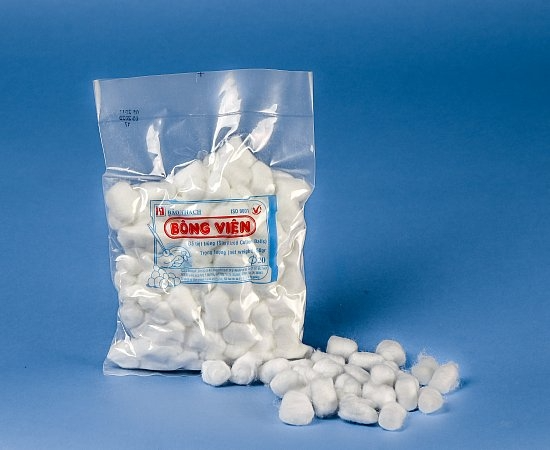 Bông viên y tế Tiệt trùng Bảo Thạch 50gr đường kính 2cm