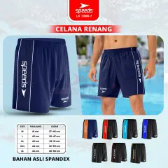SPEEDS Celana Renang Pendek Pria Swim Shorts Pakaian Berenang Pria Kolor Boardshorts Trunks Bahan Spandex 1068-7