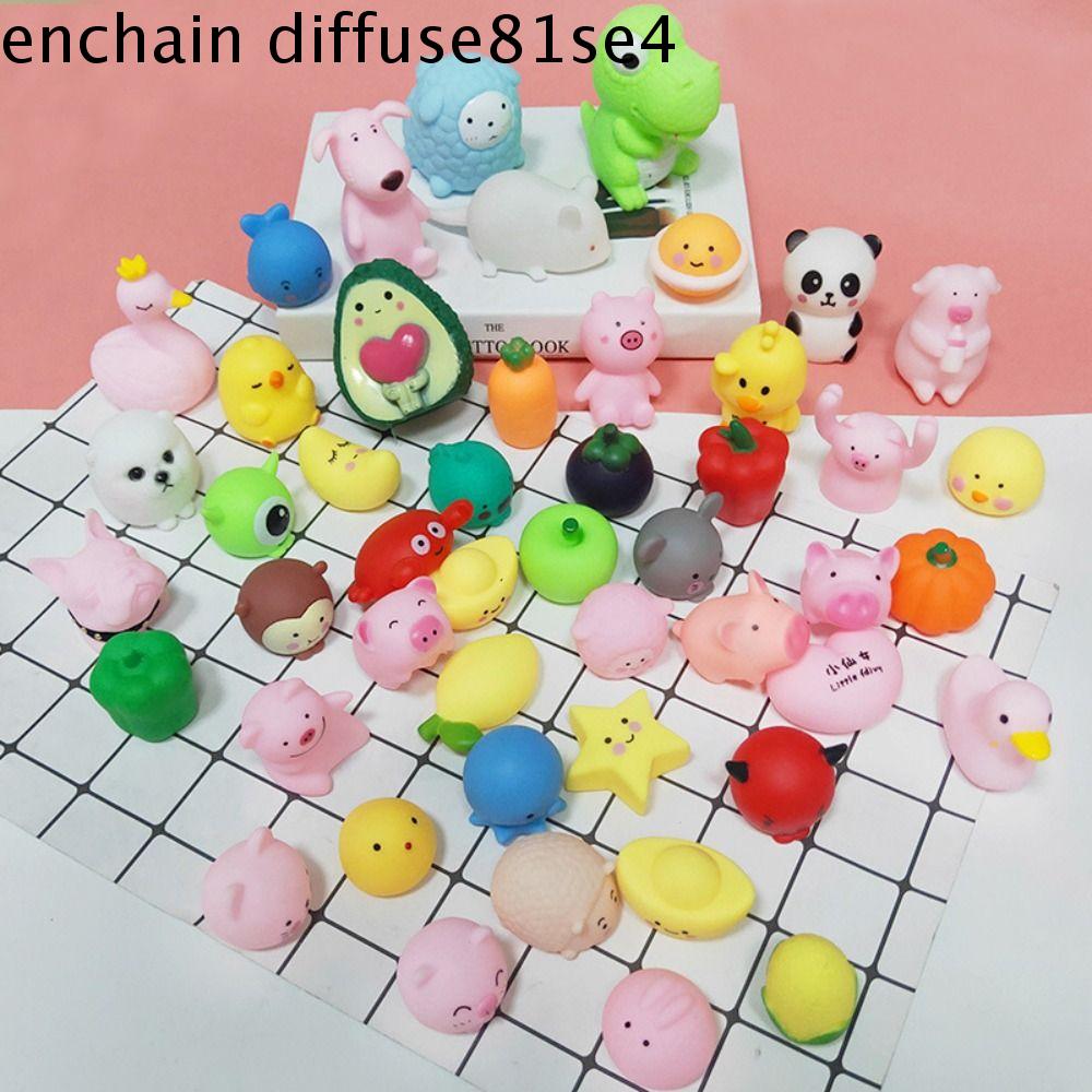 HAINDI 5pcs Động vật hoạt hình Đồ chơi bồn tắm bóp nổi hình động vật Chút chít âm thanh Đồ chơi bóp Đồ chơi tắm cho bé Mềm Quà Tặng trẻ em