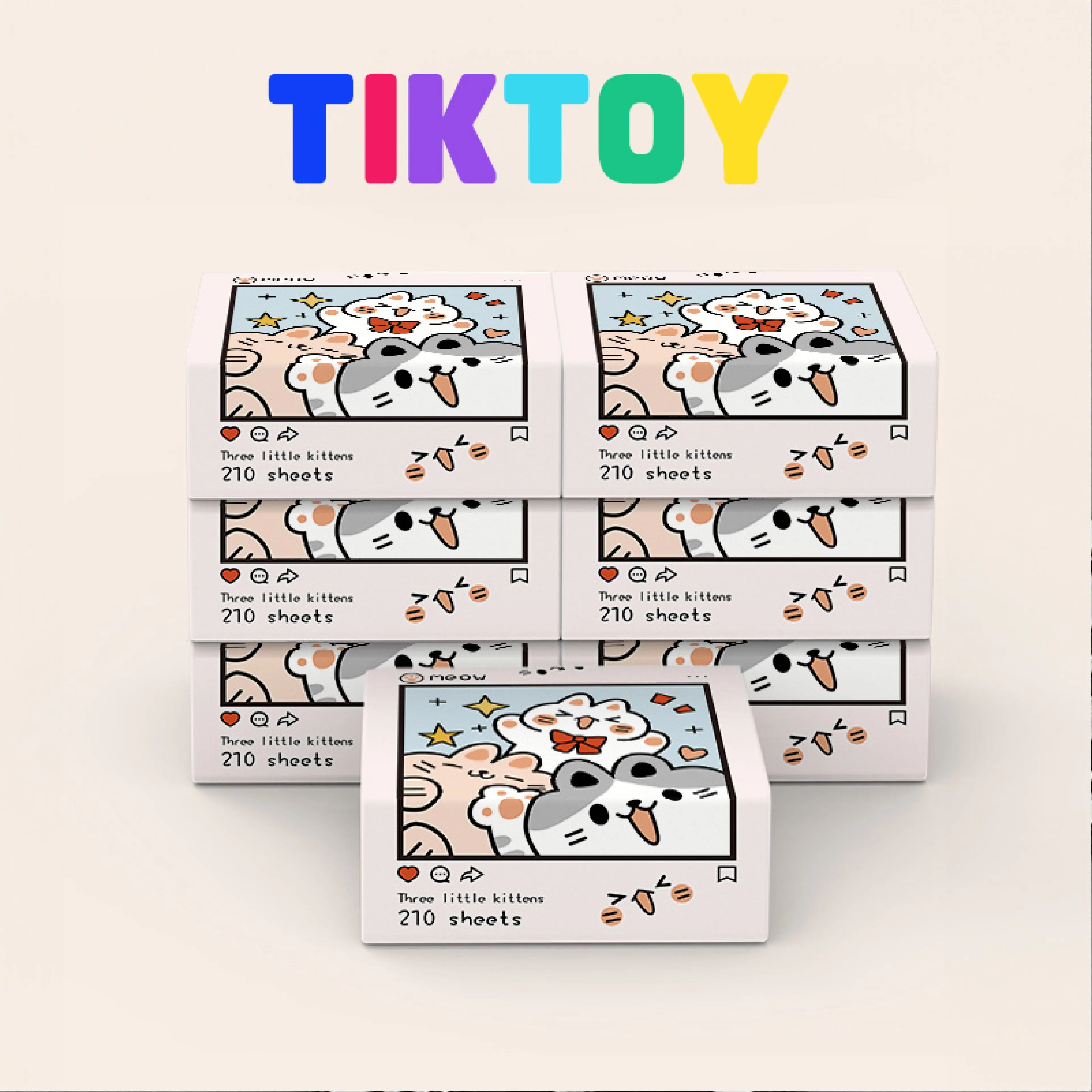 TIKTOY Tissues ทิชชู่ กระดาษทิชชู่ หนา3ชั้น ห่อใหญ่ ไร้ฝุ่น กระดาษเช็ดหน้า ไม่เป็นขุย ราคาถูก Paper