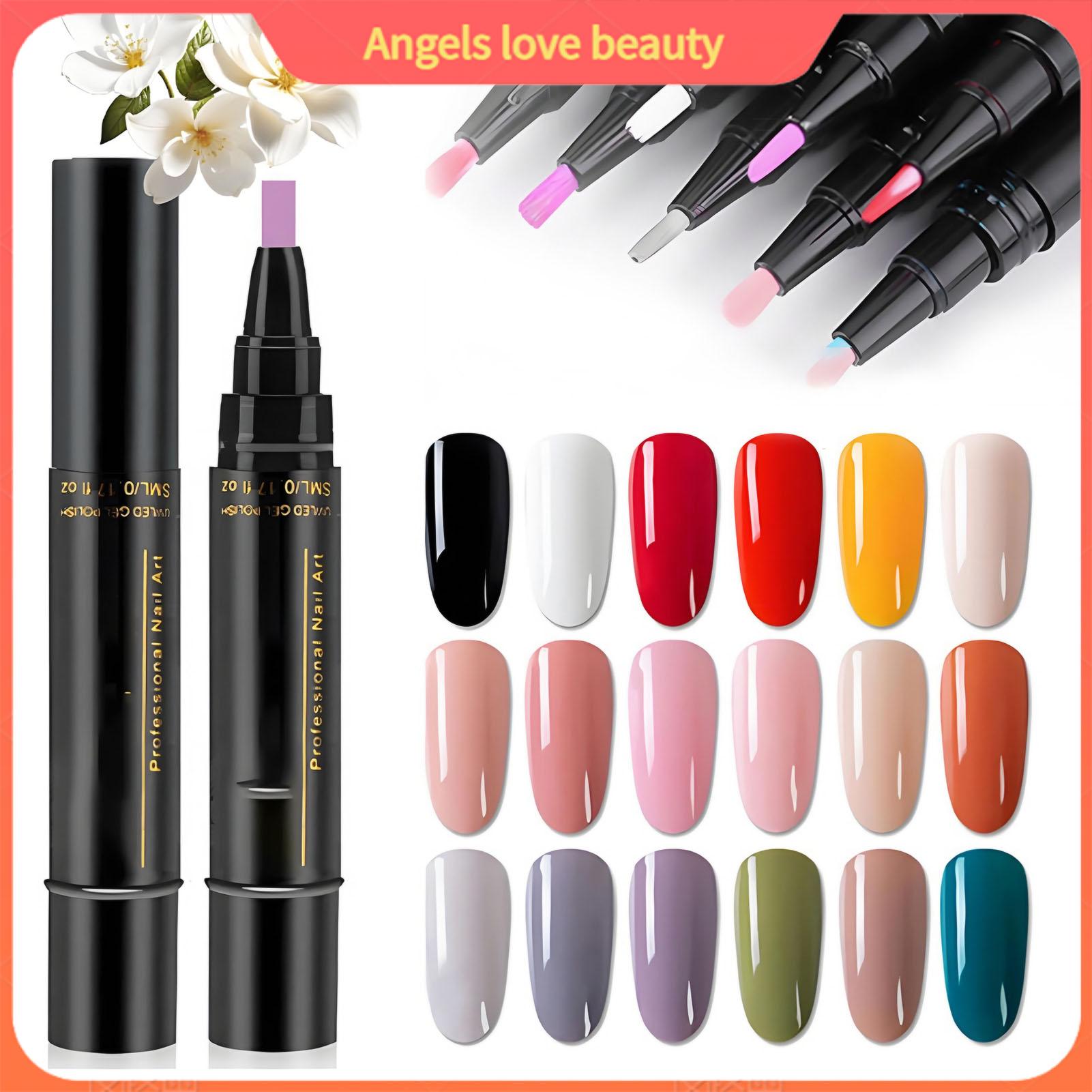 Portable Nail Polish Pen Quick Dry Nail Polish Pen 6pcs 3-in-1 Nail Polish Pen Set for Quick Drying Diy Nail Art Waterproof Portable Travel Salon Kit for Women