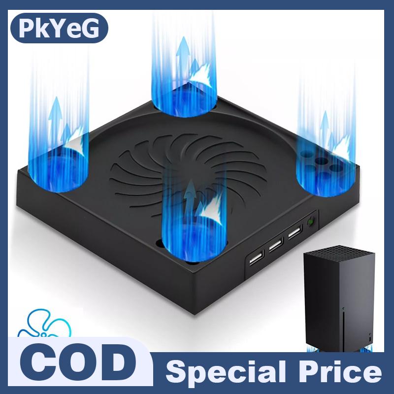 PkYeG Quạt làm mát cho Xbox Series x với 3 cổng USB Xbox Series x bên ngoài mát Turbo điều khiển nhiệt độ Fan giao diện điều khiển đứng núi Giá 315,013 Đồng*Miễn phí vận chuyển