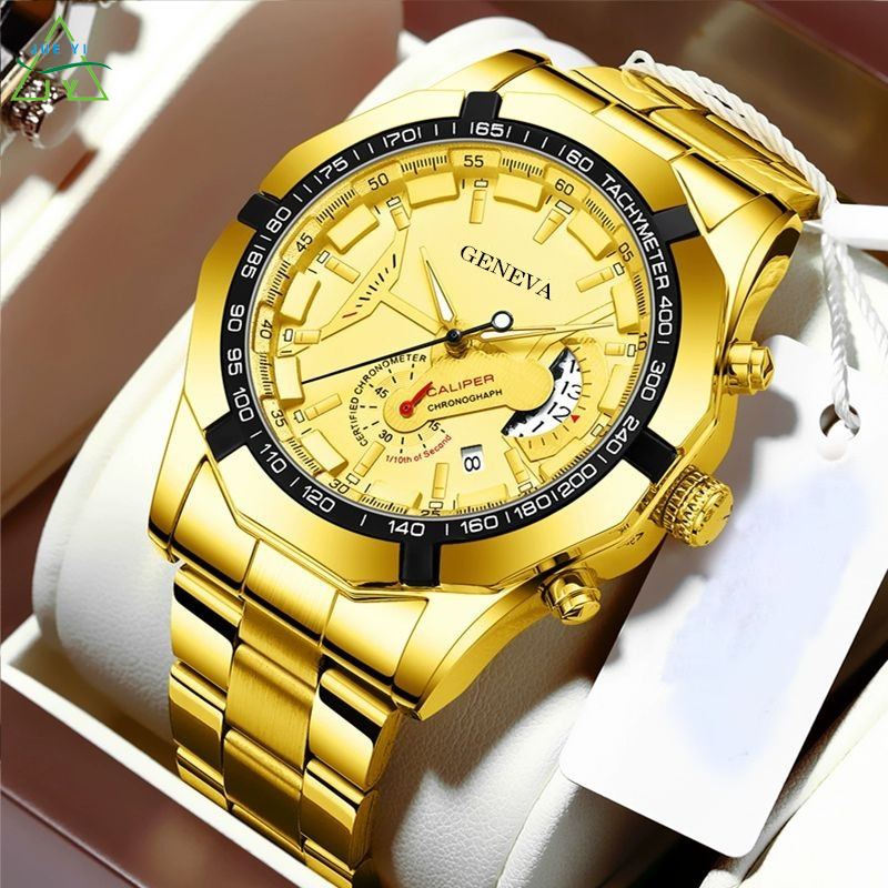 KS Men's Automatic Quartz Watch with Chronograph, Date Display and Luminous Dial ราคา 142 บาท*ส่งฟรี