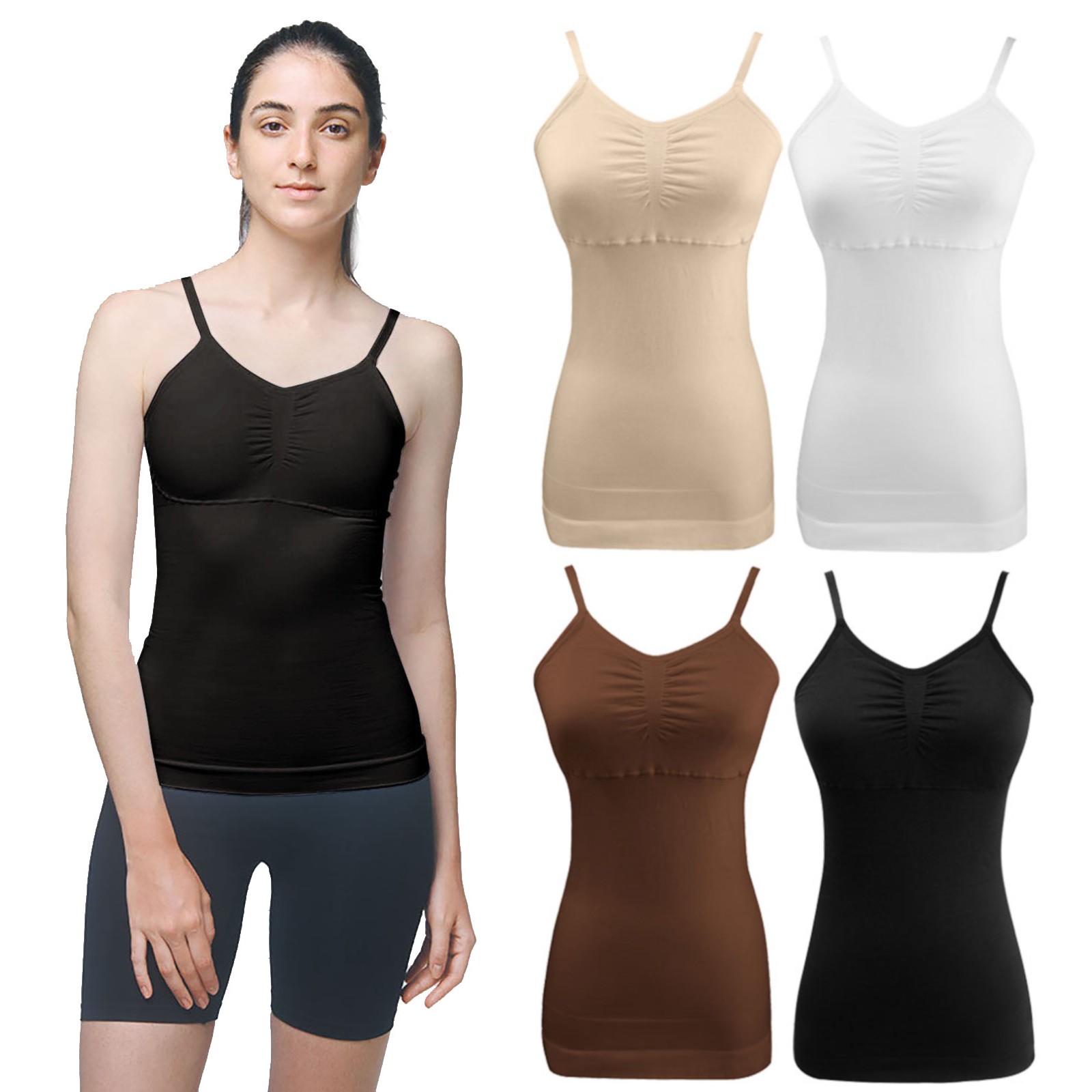 Áo lót cho phụ nữ của phụ nữ Shaper Tummys kiểm soát Áo ngực độn yếm cami ép nén không đường may áo ba lỗ định hình cơ thể Shaper Shaper shareware giảm béo