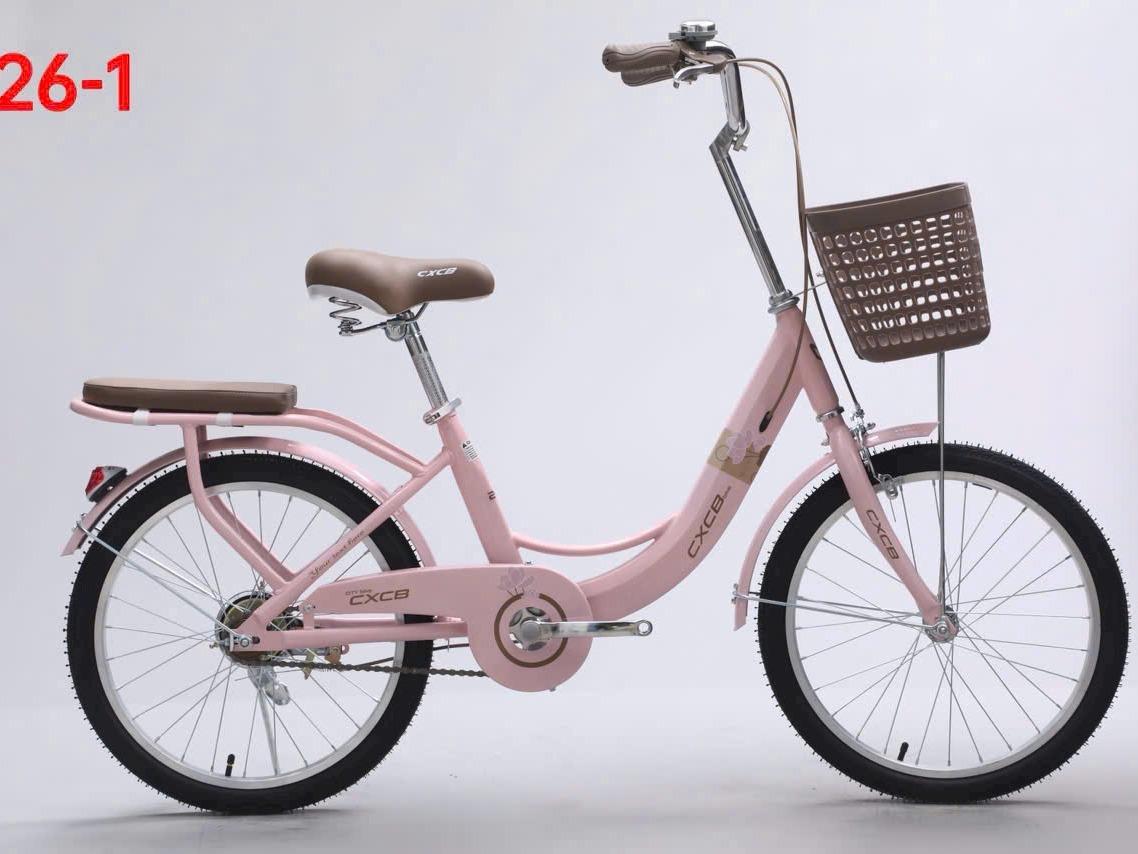 (đủ phụ kiện)Xe Đạp nữ mini CXCB đủ Size 20/22/24/26 Khung Thép Cao Cấp baga gắn liền khung tải trọng cao