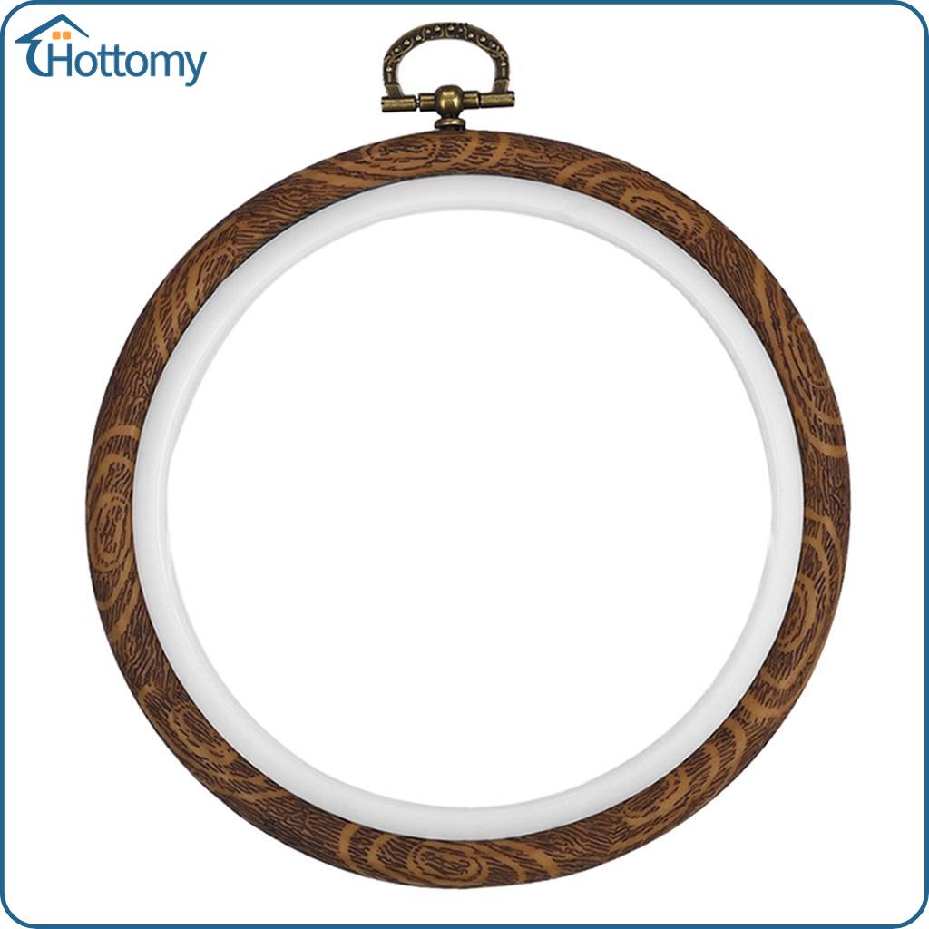 Blesiya Khung thêu tròn Băng tre Stitch Hoop gỗ hiển thị