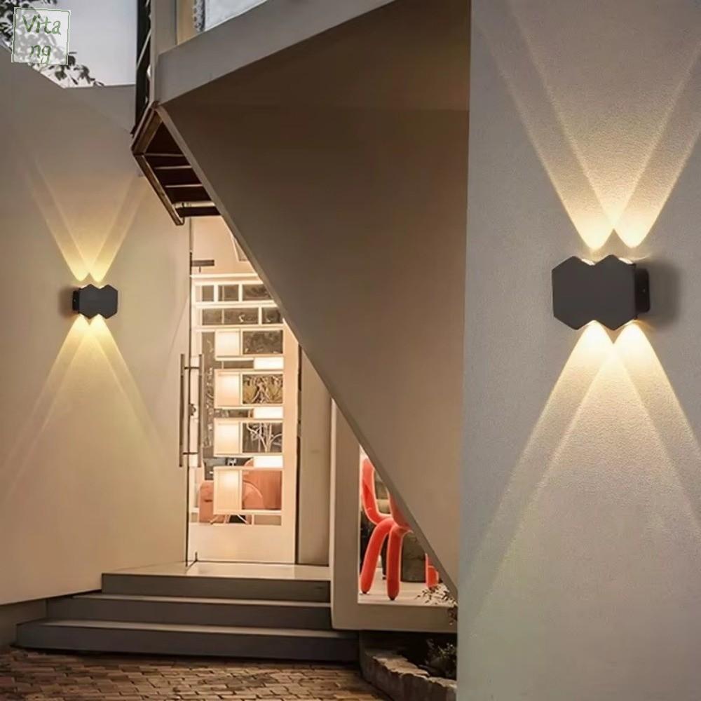 VITANG 4W 6W 8W. Đèn tường LED Chống thấm nước Tiết kiệm năng lượng Đèn gắn tường sân vườn Hiện đại Ánh sáng ấm áp Đèn tường ngoài trời Ánh sáng phòng ngủ