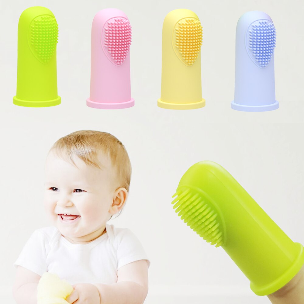 Children Teeth Clear Baby Silicone Finger Toothbrush Soft Infant Ruer