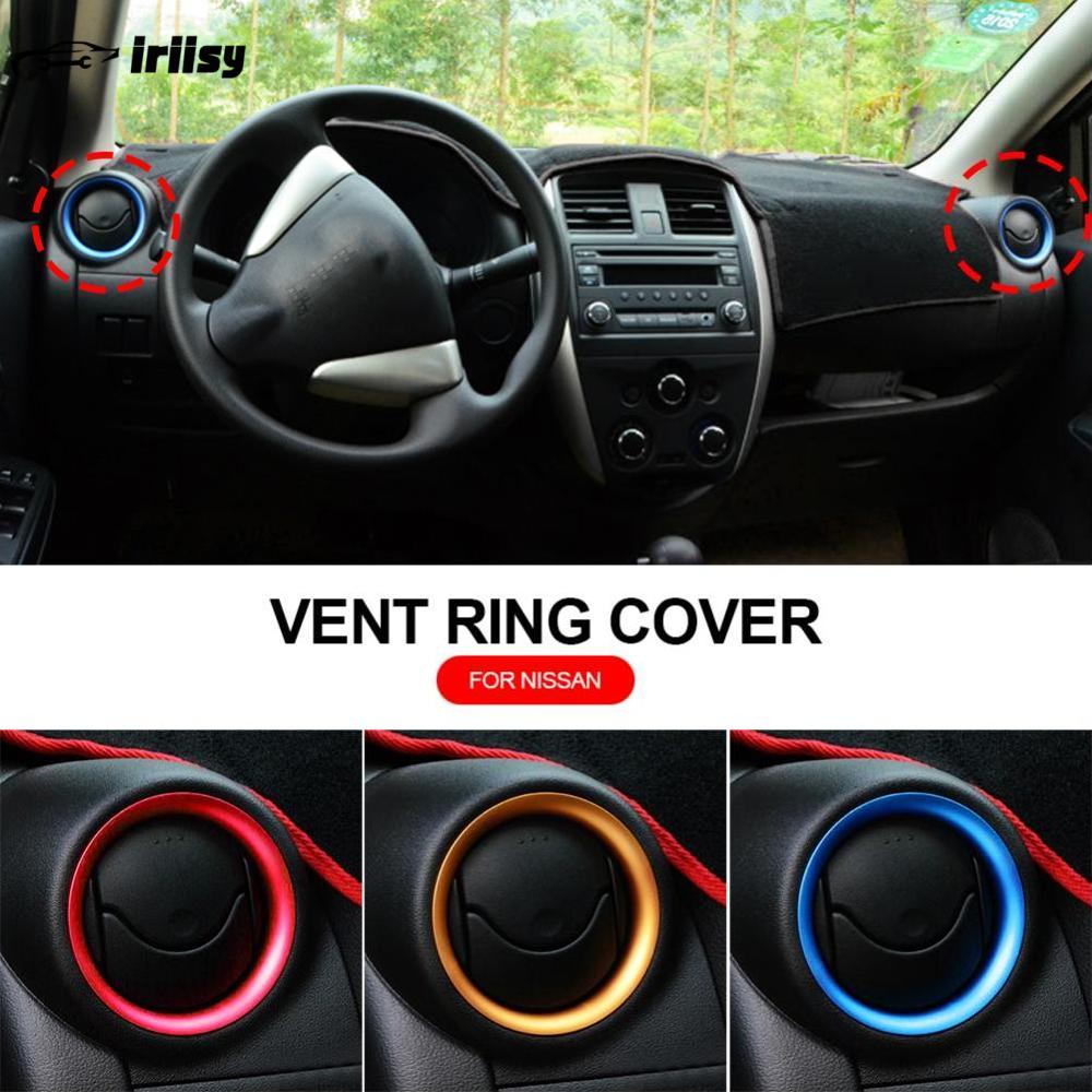 iriisy 1pc Car Air A/C Vent Ring Cover Trim Frame Sticker Accessories for Nissan Micra March K13 2011 - 2017 ราคา 81 บาท*ส่งฟรี