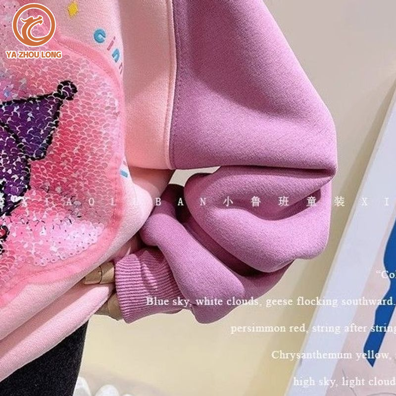 Ya zhou dài cô gái clow M Mặt thay đổi sequined áo len mùa đông Alpaca lông cừu/sợi thiết kế dày trẻ em áo trẻ em