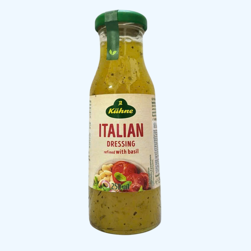 KUEHNE -- chai ITALIAN 250ml -- SỐT TRỘN SALAD KIỂU Ý Italian Dressing Refined With Basil