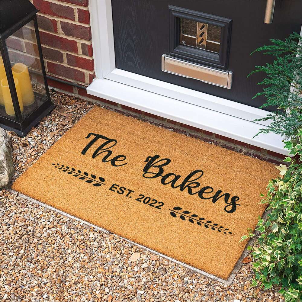 Customized Custom Door Custom Custom Custom Custom Mat | Quà tặng nhà mới | Quà tặng gia đình | Welcome Door Mat | Quà tặng đám cưới | Quà tặng cá nhân | Welcome Mat