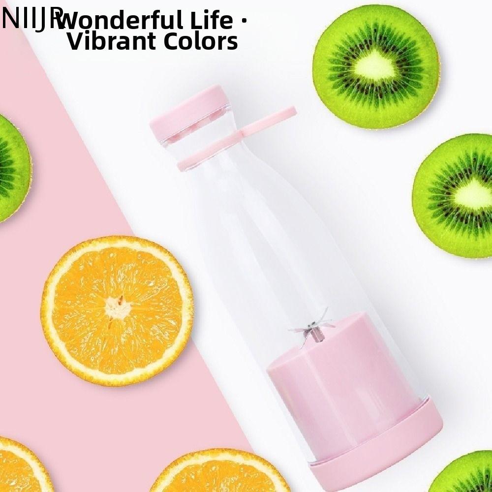 NIIJR 420ML Máy ép trái cây điện Có thể sạc lại Cầm tay Chai ép trái cây Thực tế Hoạt động không dây Máy xay trái cây điện Trái cây