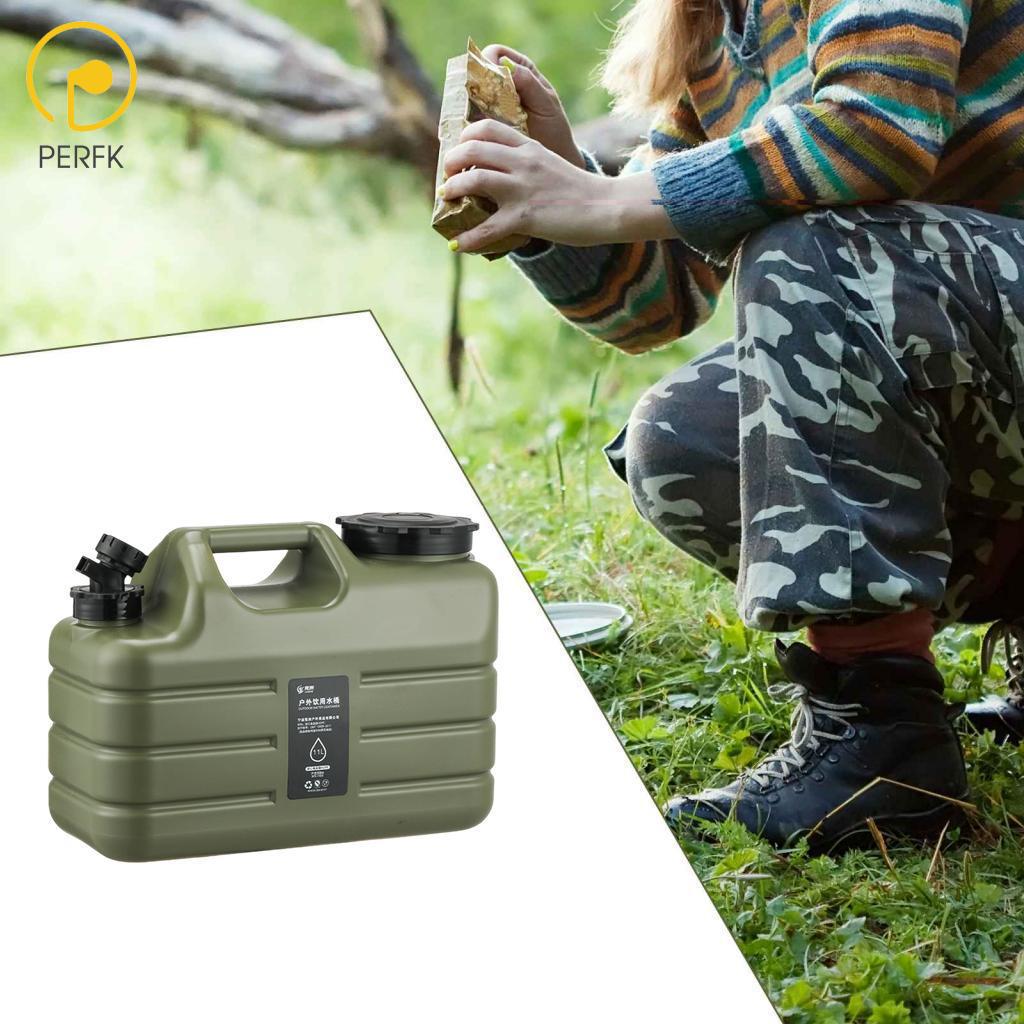 Perfk Portable Water Storage Tank with Tap Adjustable Flow Camping Water Canister for Hiking Outdoor Events ราคา 1,819 บาท*ส่งฟรี