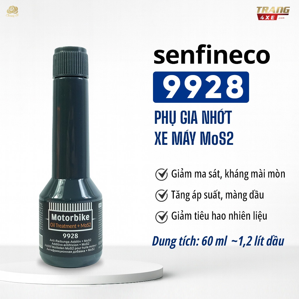 Senfineco 9928 Motorbike Oil Treatment + MoS₂ – Phụ gia nhớt xe máy giảm ma sát [60 ml] Trang4xe