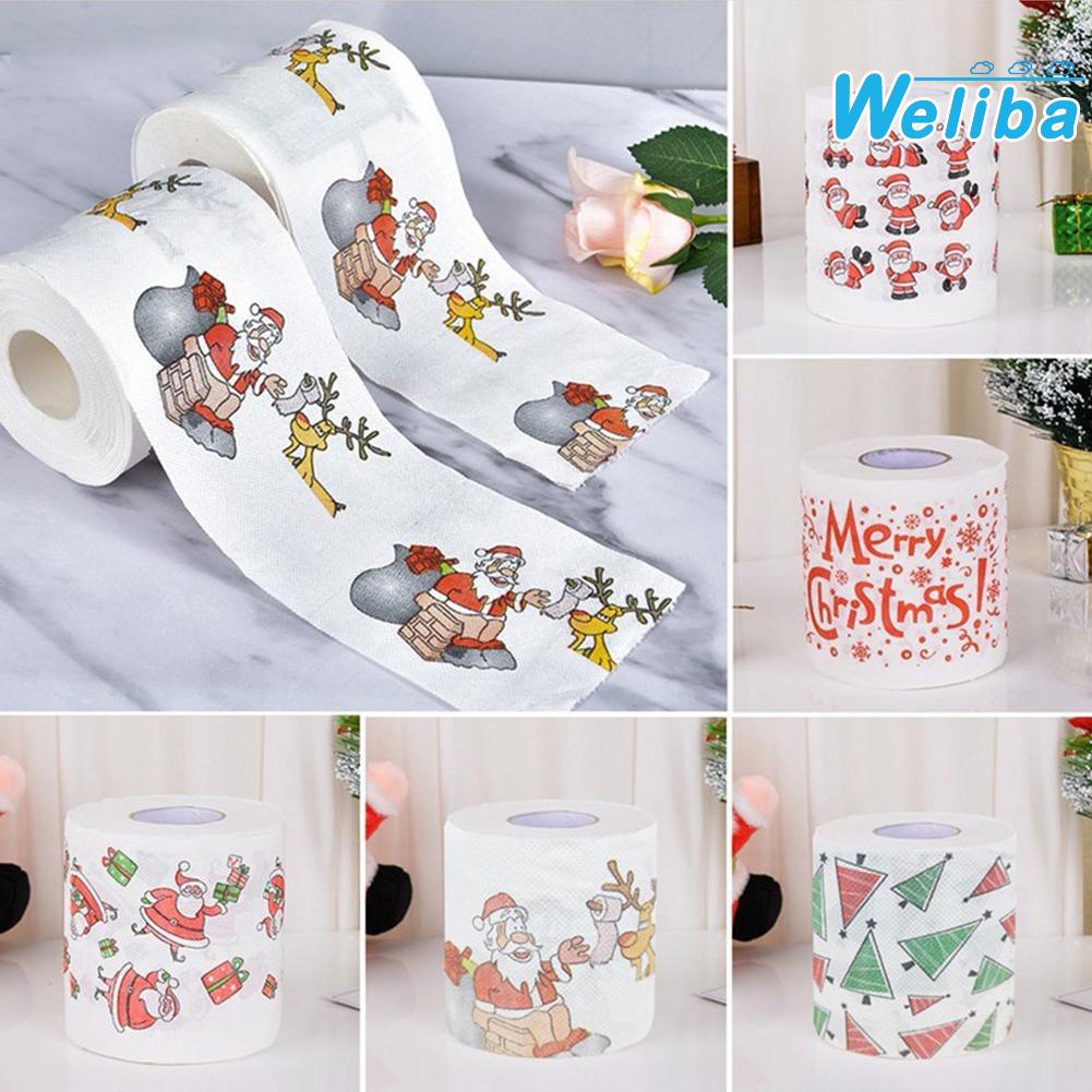 【Weliba】 Joyful Bathroom Experience with Creative Christmas Pattern Toilet Paper Roll [New Hot Sale] ราคา 130 บาท*ส่งฟรี