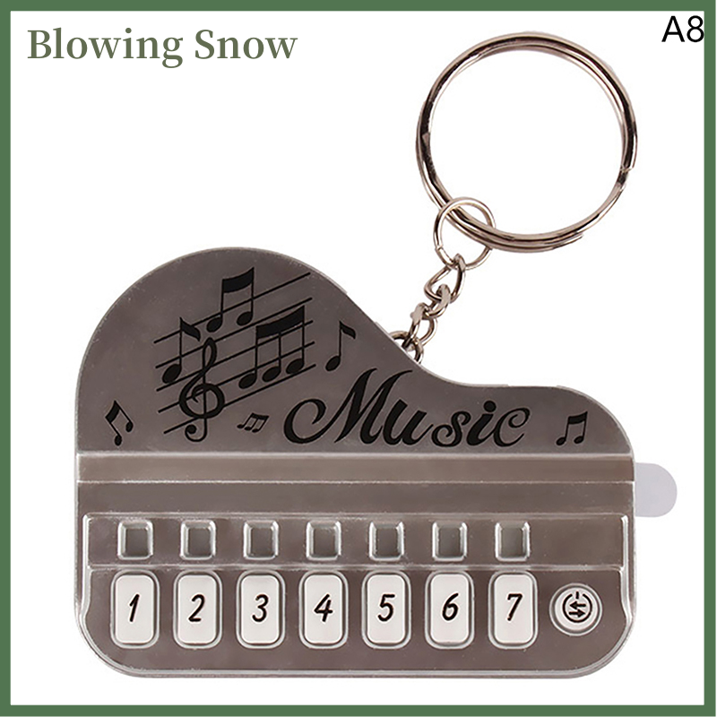 Thổi Xách Tay Đồ chơi nhạc cụ Piano Keychain Mini Bàn phím điện tử Keychain