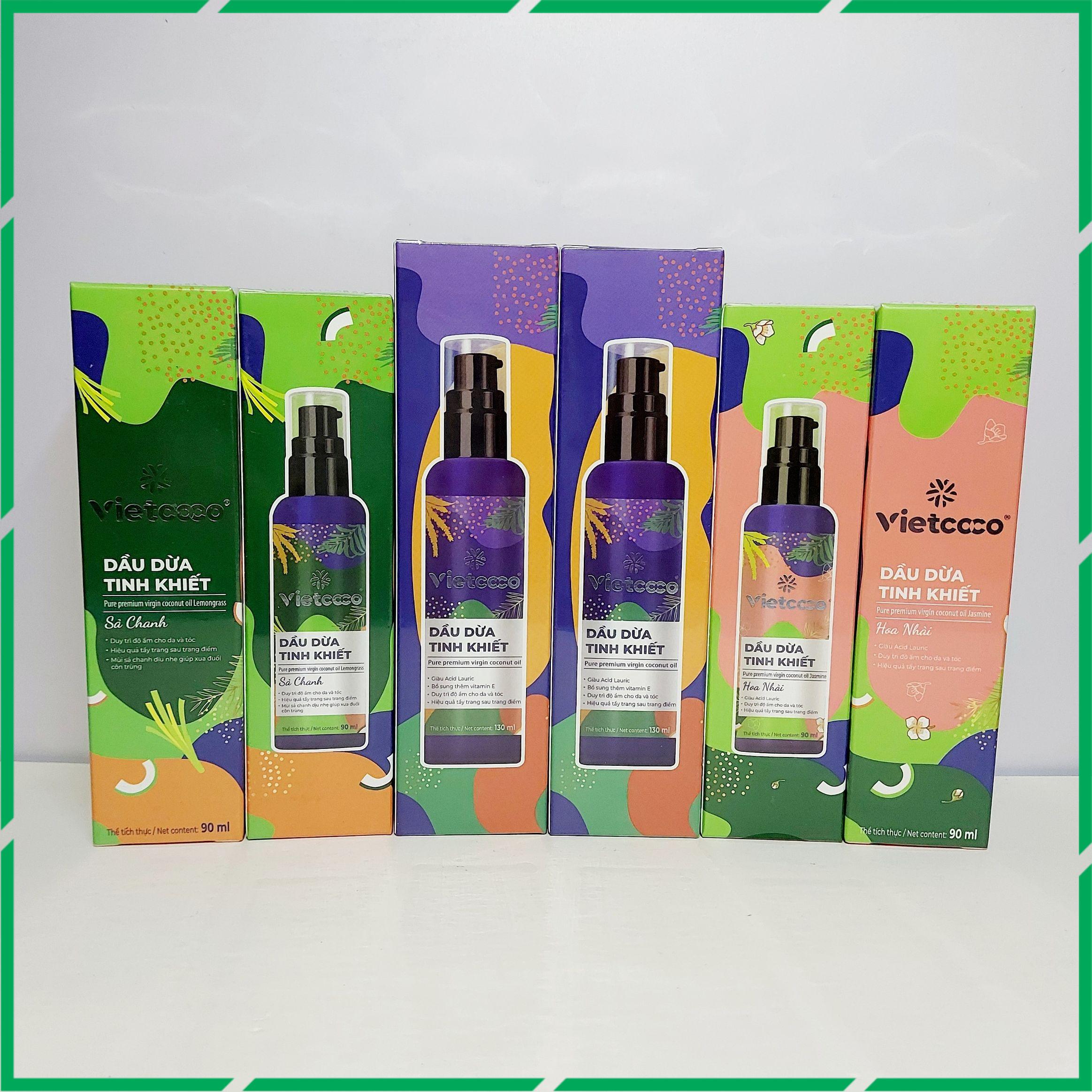 Dầu dừa Vietcoco hữu cơ nguyên chất ép lạnh dưỡng tóc và da chai vòi xịt 90ml, 130ml - Better Life