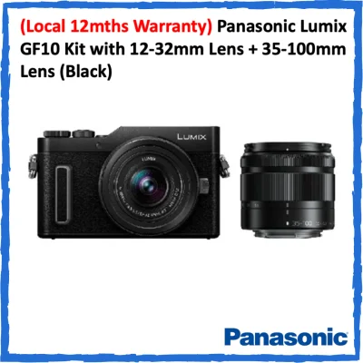 (Local 12mths Warranty) Panasonic Lumix GF10 Kit with 12-32mm Lens + 35-100mm Lens free Panasonic DMW-BLH7E Battery