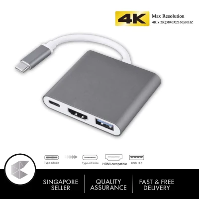 Singapore Ready Stock Thunderbolt 3 Adapter USB Type C Hub HDMI-compatible 4K support Samsung Dex mode USB-C Dock with PD for MacBook Pro/Air 2021