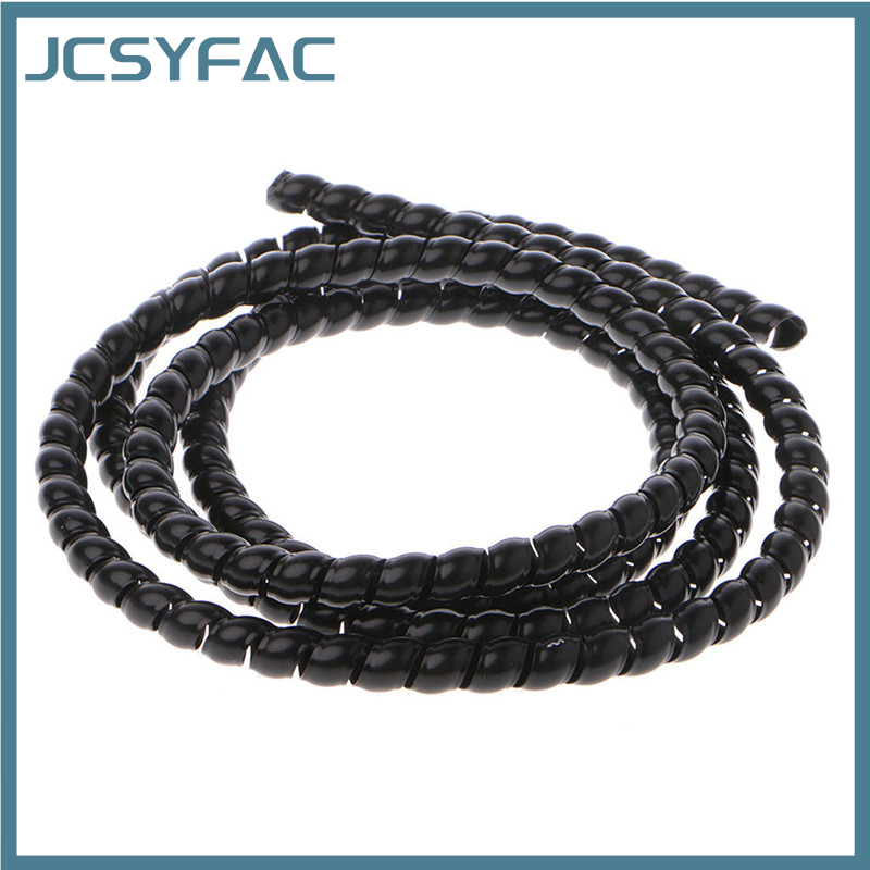 JCSYFAC 1m 10mm 14mm đầy màu sắc xoắn ốc dây tổ chức Bọc ống chống cháy Cáp tay áo