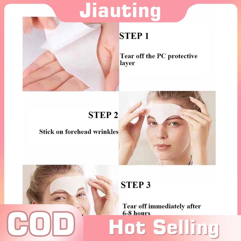 Jiauting 10Pc Reusable Anti-Wrinkle Forehead Pad Patches Moisturizing Stickers Anti-Aging