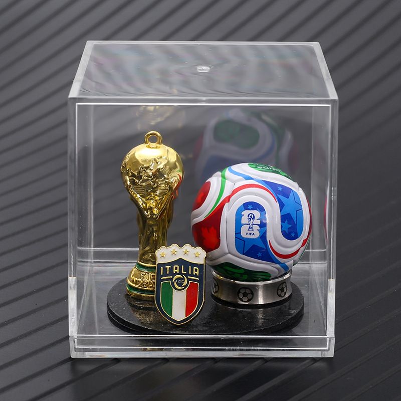 NEW 2026 World Cup Souvenir Rotating Football Pendant Keychain Exquisite Pendant Hercules Cup Car Ornament
