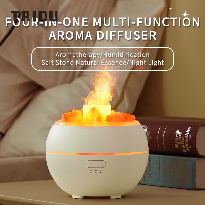 TAIDU Household aromatherapy machine, natural salt stone negative ion purification air humidifier, timer essential oil spray diffuser ราคา 701 บาท*ส่งฟรี