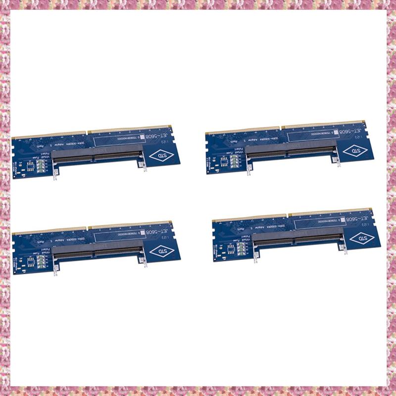 RAM Memory Adapter 4PCS DDR4 to PC Desktop Test Card Laptop to Desktop SO-DIMM to PC DIMM Card