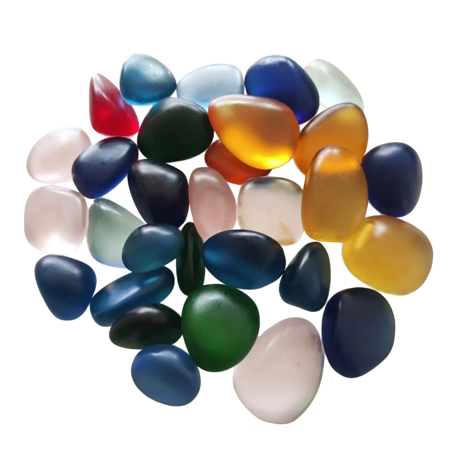 DADAGOU Glass Aquarium Stones Aquarium Landscaping Pebbles 500g Polished Sea Glass Pebbles 2-3cm Mixed Colors Rounded Aquarium Stones for Fish Tank Landscaping Garden Decoration Beach Style Craft Supplies Giá  334,000 Đồng*Miễn phí vận chuyển