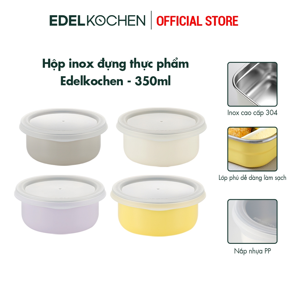 Hộp đựng thực phẩm trữ đông inox 304 Edelkochen Edellock Collection – Màu Vanilla Cream