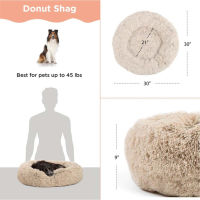 Best Friends By Sheri Dog Bed - Calming Shag Donut Taupe