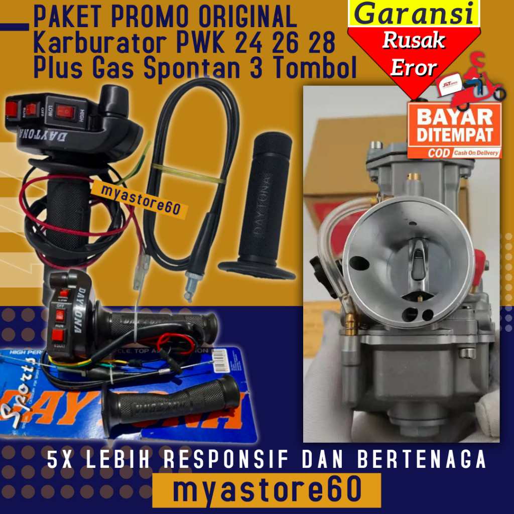 Original Special Package Carburetor Carburetor Keihin Pwk 24 26 28 Pwk24 Pwk26 Pwk28 Plus Spontaneous Gas 3 Buttons Harga 115,000 rupiah*Gratis Ongkir