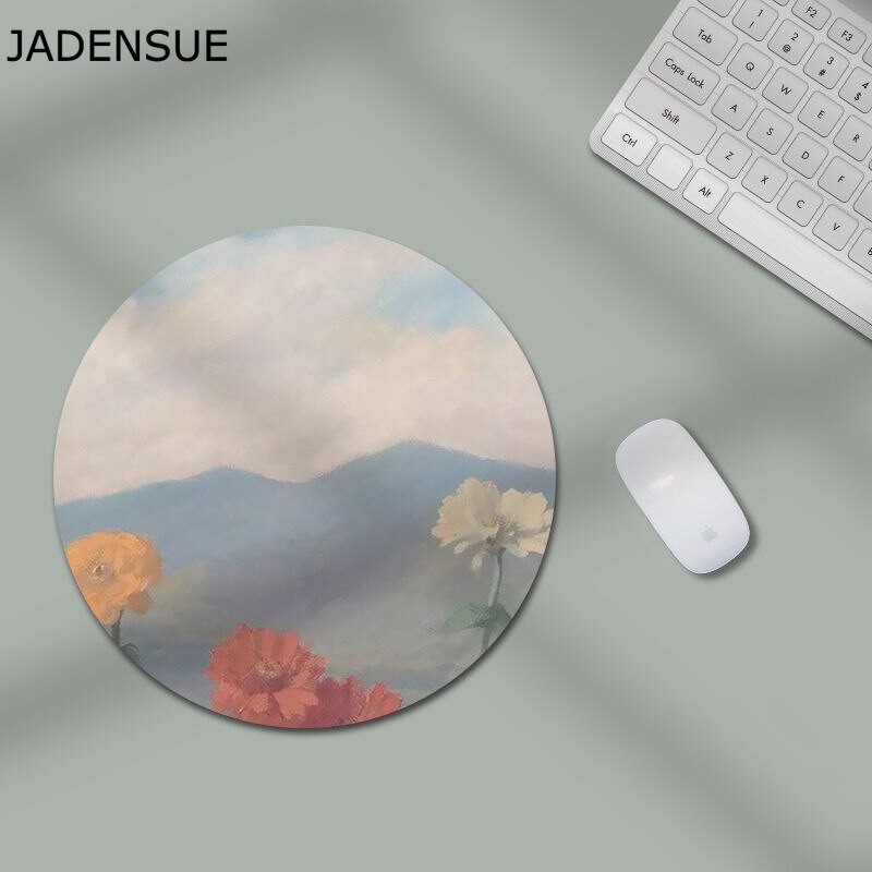 Cute Mousepad Kawaii Mouse Pad Creative 22cm Diameter Desk Pad Laptop Mouse Mat for Mice Mause Office Computer Table Desk Mats