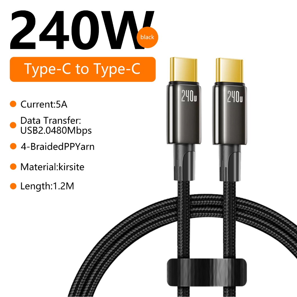 Sunkandi 100W Type-C Cáp Sạc Nhanh Pd 100W USB C Để Loại C Với đèn LED Cho Máy Tính Xách Tay điện th