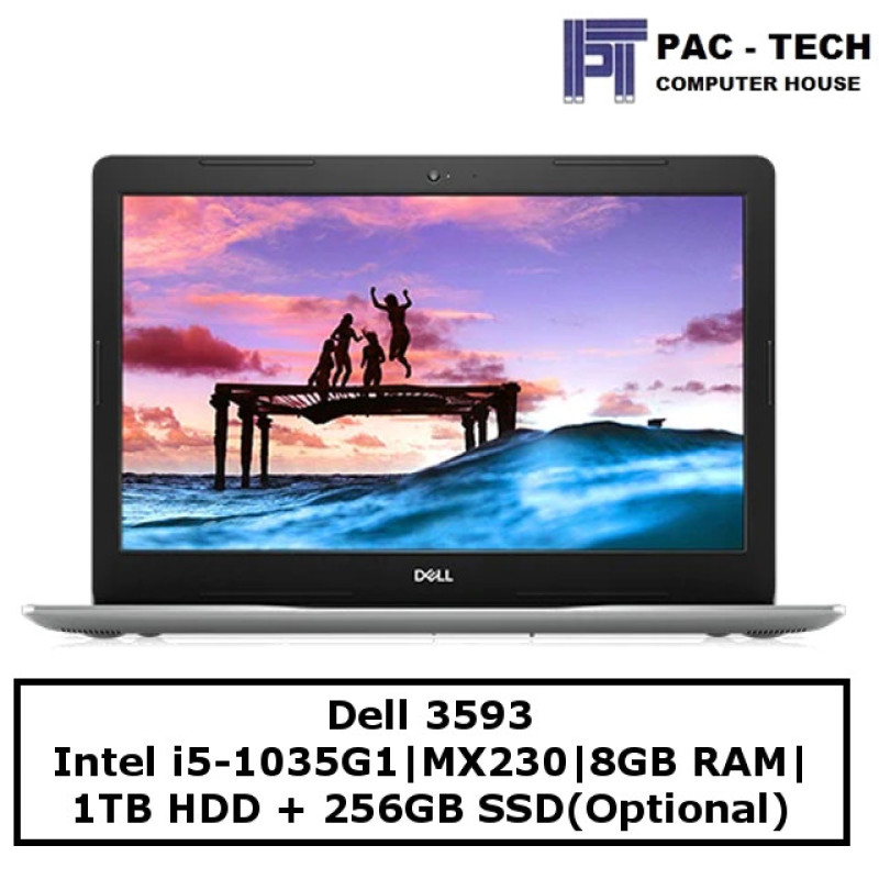 Dell Inspiron 3000 | i5-1035G1 | 8GB RAM | 1TB HDD + 256GB SSD(optional) | 15.6 Full HD | MX230 | Windows 10 | 1 year Warranty
