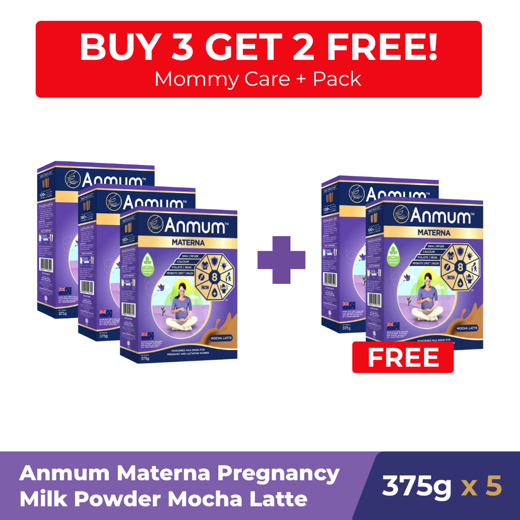 [B3G2] Anmum Materna Pregnancy Milk Powder Mocha Latte 375G [Mommy Care+ Pack]