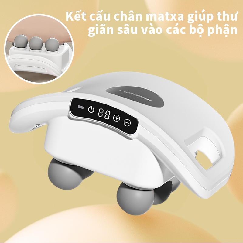 Máy massage cầm tay 6 đầu 9 chế độ,giảm mỡ toàn thân 6 đầu,mát xa cơ cho người tập GYM giảm đau nhức